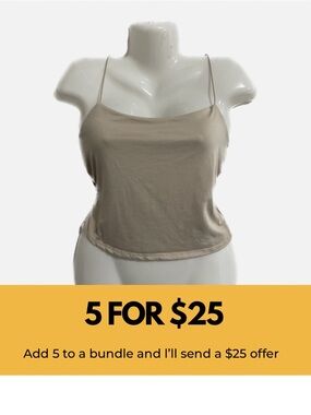 Gaze basic cropped tank.
CLEARANCE 5 for $25